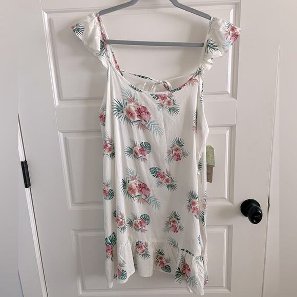 NWT Salty Lemon Women's Floral Swim Beach Coverup Dress | Large - Picture 1 of 6